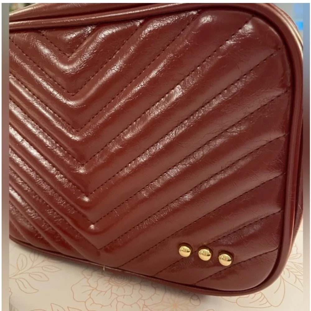 Ruby Quilted Leather Camera Bag (Anthropologie Brand)